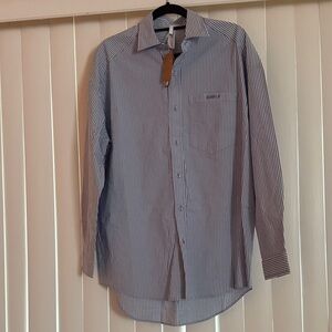 Men's Blue Striped Shirt